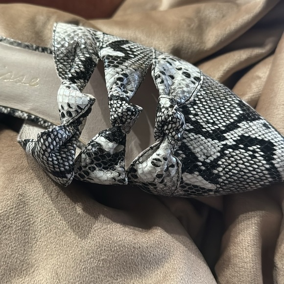 MATISSE "On Course" Snake Leather Slip-on Mules 8.5 - Picture 5 of 8